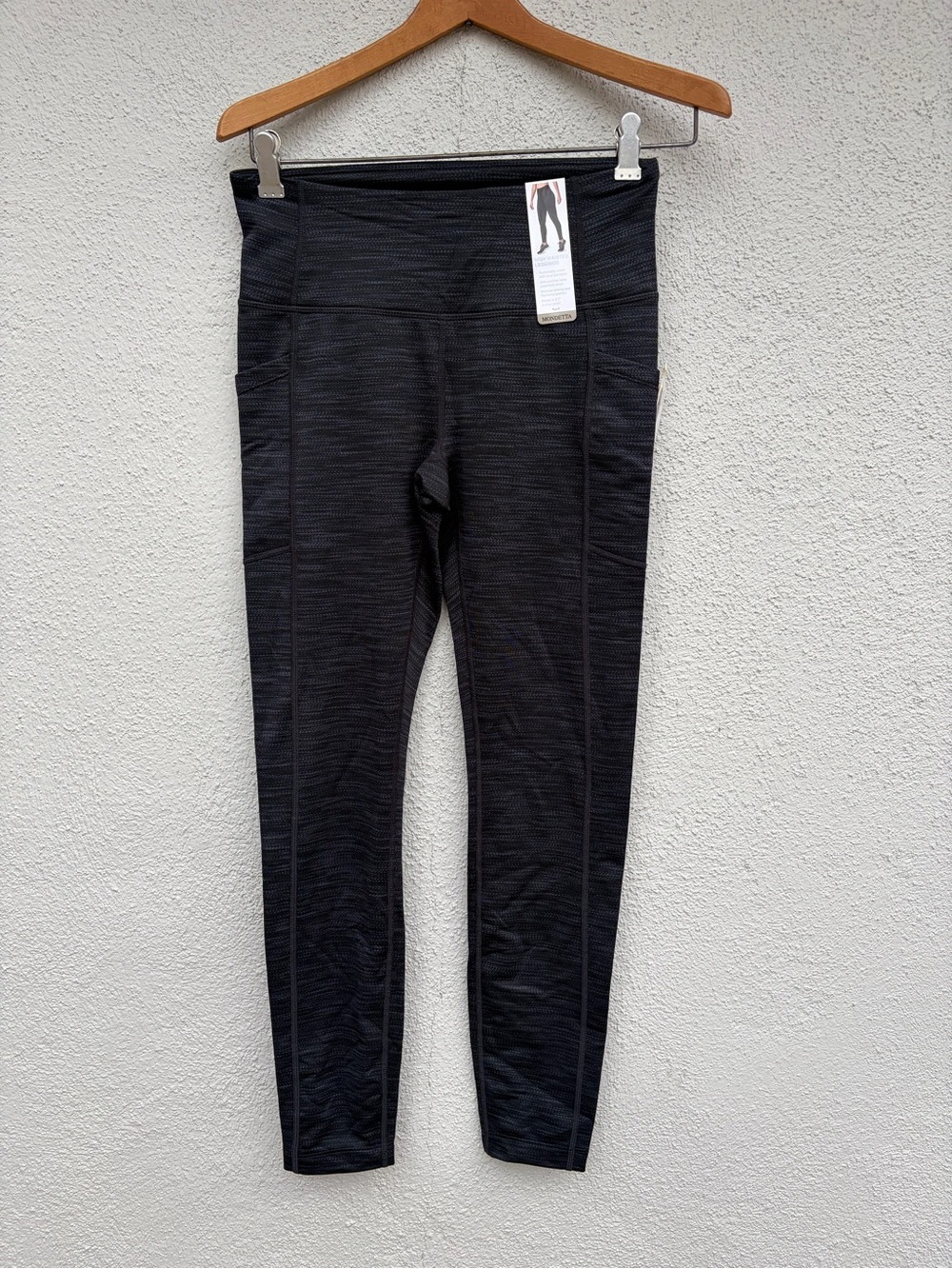 Mondetta Black Heathered High-Waist Leggings Size XS